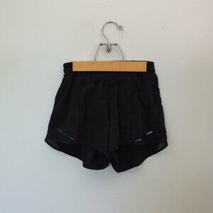Black Lululemon Hotty Hot High Shorts 4" Inseam Size 4